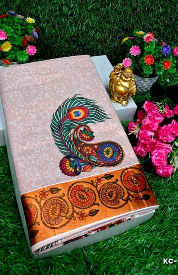 BANARASI POCHAMPALLY ALL OVER BODY SILVAR ZARI BUTTA DESIGN   FUNCTION WEAR SOFT SILK SAREES - ONIYAN PINK