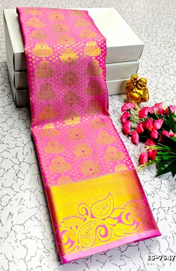 ELITE BRIDAL PICK &PICK SILK SAREES AND WEDDING ART SILK SAREES - DARK PINK