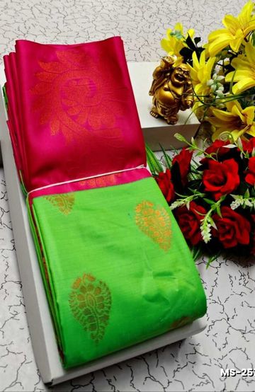 Luxurious heavy work blouse fabric with floral goldwork jaal border - BLUE SHADE (2)