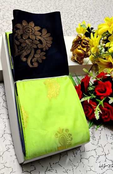 BRIDAL SILK GOLD SILVAR AND COPPER ZARI WEAVE AND WEDDING ART SILK SAREES - LIGHT PEACH (3)