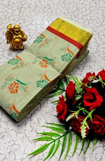 PURE COTTON SAREES SUMMER SPECIAL COLLECTION - PESTA GREEN