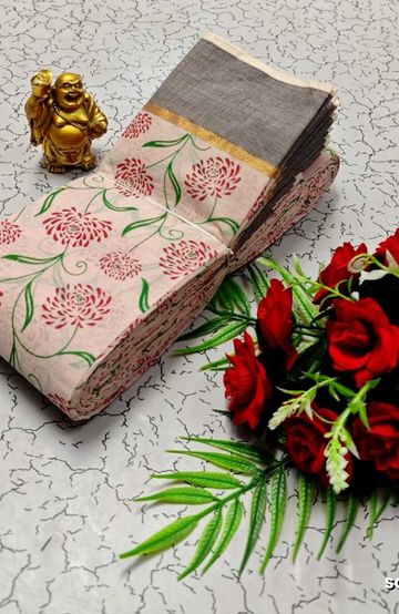 PURE COTTON SAREES SUMMER SPECIAL COLLECTION - BABY PINK