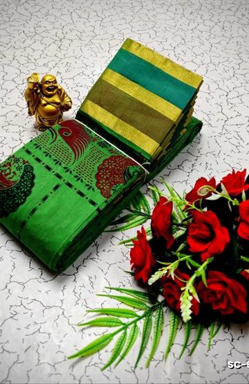 SOFT SILK FANCY BEST QUALITY SILK THENMATHI SAREES - RED (2)