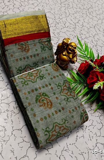 PURE COTTON SAREES SUMMER SPECIAL COLLECTION - LIGHT GREEN (4)