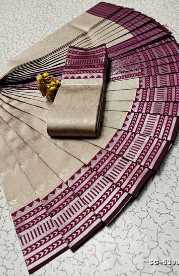 KUBERA ELITE BRIDAL RAPIER FANCY LIGHT WEIGHT SILK TYPE SAREES FUNCTION WEAR - MILD GOLD (4)
