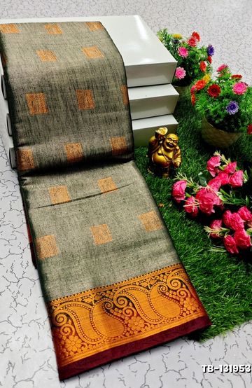 Kubera borderless elite bridal rapier fancy light weight silk type sarees function wear - YELLOW COLOR