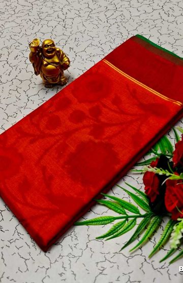 KUBERA ELITE  BRIDAL RAPIER FANCY  LIGHT WEIGHT SILK TYPE SAREES - VENTHAYA COLOUR