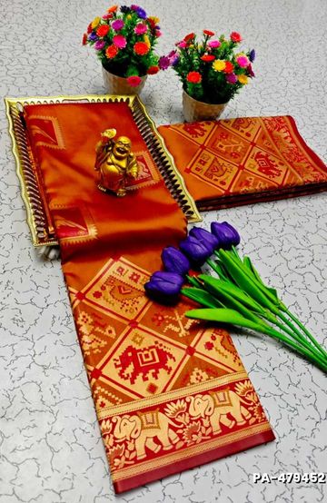 TRANDING PATOLA SILK SAREES - VENTHAYA COLOUR