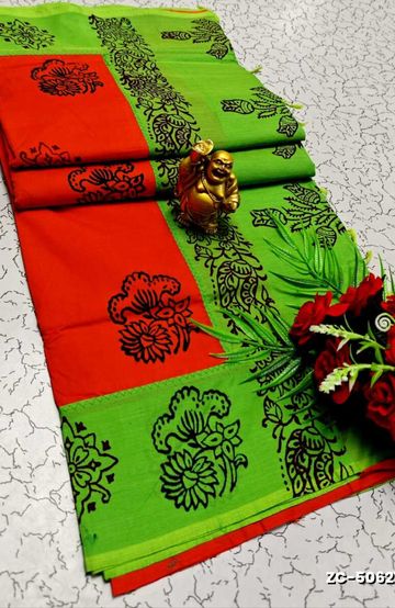 Dailywear cotton sarees premium look lightweight comfortable wear - REXONA