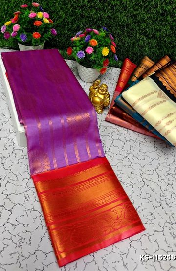 Luxurious heavy work blouse fabric with floral goldwork jaal border - DARK PINK (7)