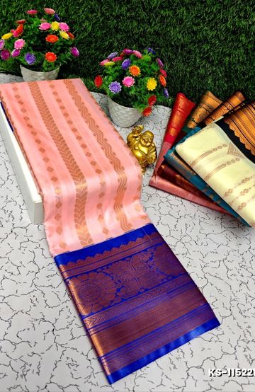 Korvai kotanji Trendy & Fancy bhutta and 2/100 Silk Cotton Sarees Function wear - MEJANTA (4)
