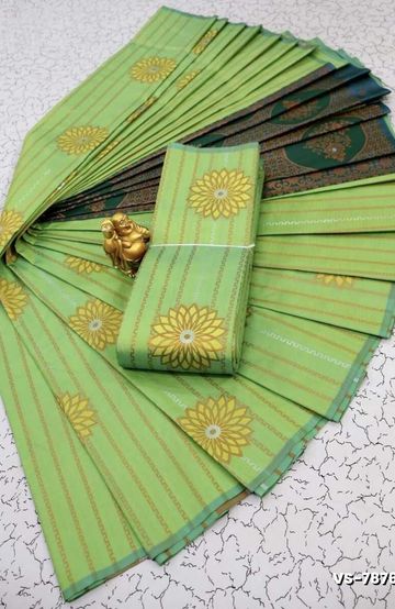 DIGITAL KUBERA PATTU VAIRA OOSI SOFTY SILK SAREES - LIGHT GREEN