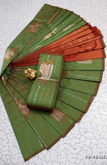 TRENDING KERALA SPECIAL FULL WORK EMBOSSED DIGITAL PRINTING TISSUE SAREE COLLECTIONS - PETCH (5)