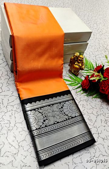 MODERN FANCY SOFT SILK SAREES WITH BUTTA DESIGN - GOLD