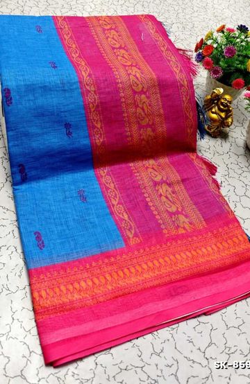 Dailywear cotton sarees all over body flower designpattern design premium look lightweight comfortable wear - YELLOW COLOR