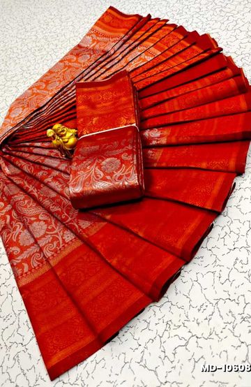 VAALAINAAR (VAZHAI) PATTU SOFT SILK SAREES FUNCTION AND FESTIVALS PERPECT WEAR - PEACH (1)