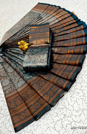 KUBERA ELITE BRIDAL RAPIER FANCY LIGHT WEIGHT SILK TYPE SAREES FUNCTION WEAR - WHITE (2)