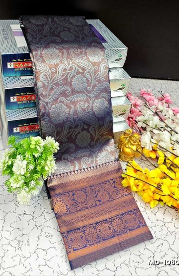 Dailywear cotton sarees premium look lightweight comfortable wear - PEACKOK BLUE (5)