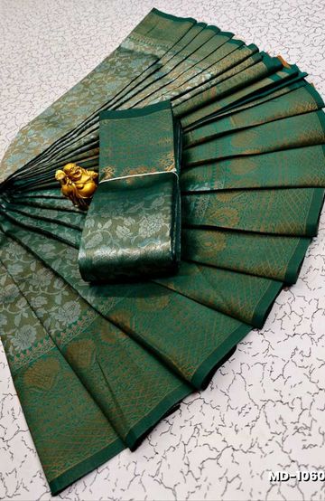 Designer Multi-Color Floral Print Blouse Fabric - BLACK (6)