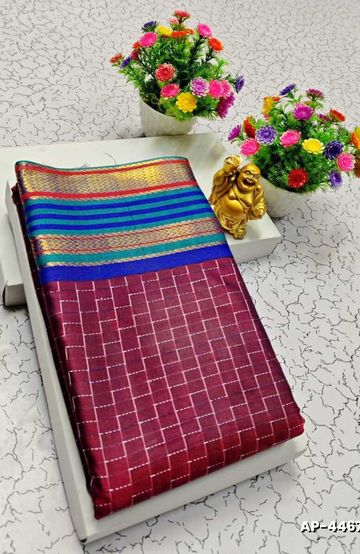 Premium fancy saree soft  silk saree rapier fancy light weight silk type sarees  function wear - BROWN