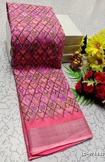 TRENDING KERALA SPECIAL FULL WORK EMBOSSED DIGITAL PRINTING TISSUE SAREE COLLECTIONS - PETCH (4)
