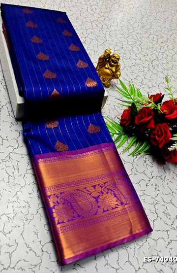 Korvai kotanji Trendy & Fancy bhutta and 2/100  Silk Cotton Sarees Function wear - GOLD COLOUR (2)