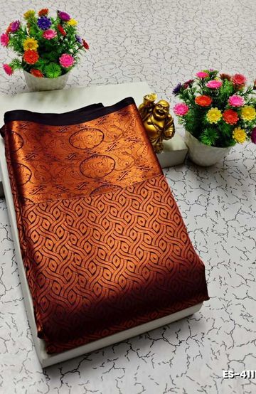 ELITE BRIDAL PICK &PICK SILK SAREES AND WEDDING ART SILK SAREES - BROWN
