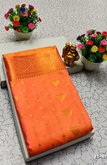 ELITE BRIDAL PICK &PICK SILK SAREES AND WEDDING ART SILK SAREES - ORANGE N (1)
