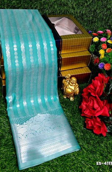 ELITE BRIDAL PICK &PICK SILK SAREES AND WEDDING ART SILK SAREES - TUQUOISE (1)