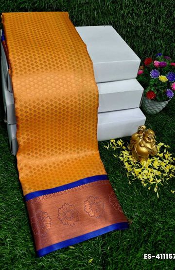 ELITE BRIDAL PICK &PICK SILK SAREES AND WEDDING ART SILK SAREES - LIGHT ORANGE (1)