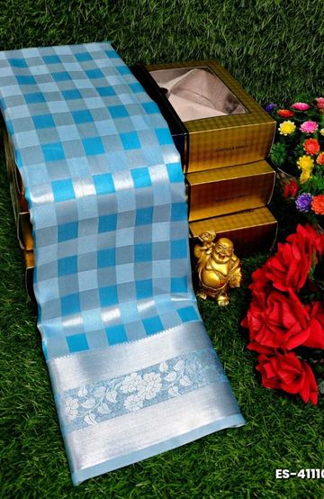 ELITE BRIDAL PICK &PICK SILK SAREES AND WEDDING ART SILK SAREES - SKY BLUE (3)