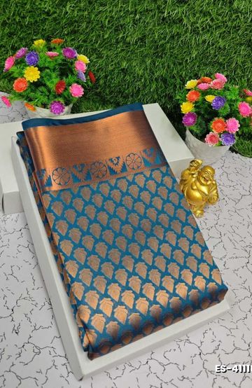 ELITE BRIDAL PICK &PICK SILK SAREES AND WEDDING ART SILK SAREES - BLUE SHADE (1)
