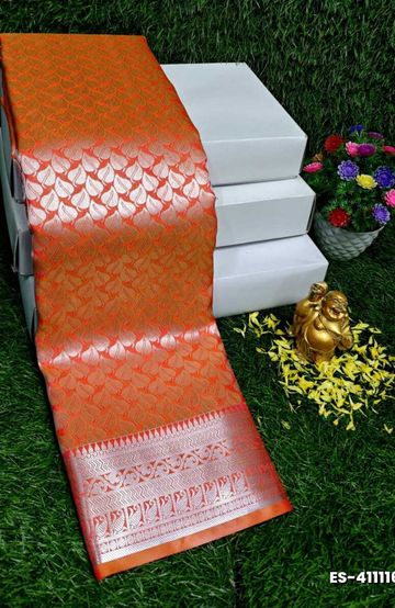 ELITE BRIDAL PICK &PICK SILK SAREES AND WEDDING ART SILK SAREES - ORANGE (2)