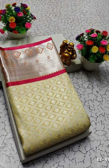 ELITE BRIDAL PICK &PICK SILK SAREES AND WEDDING ART SILK SAREES - PEACH COLOUR