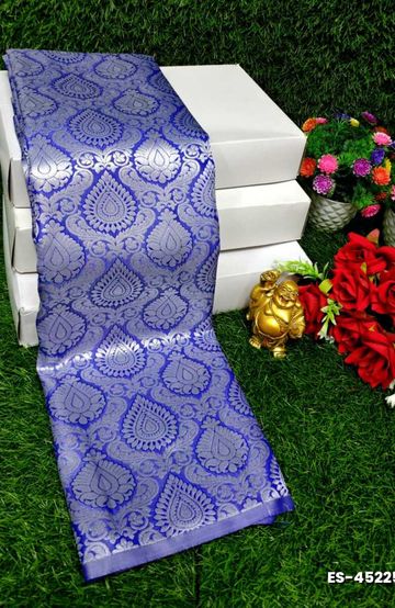 Designer Multi-Color Floral Print Blouse Fabric - BLACK (6)