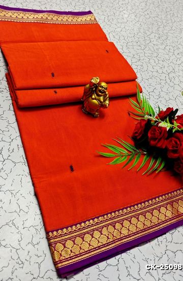 Dailywear cotton sarees premium look lightweight comfortable wear - MEJANTA (2)