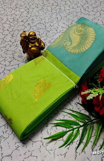 Kubera borderless elite bridal rapier fancy light weight silk type sarees function wear - LEVENDOR (1)