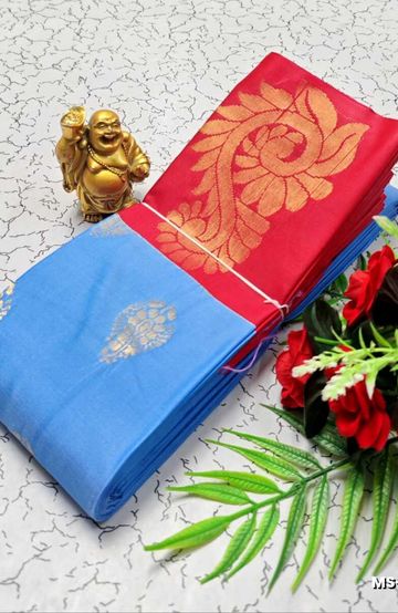 Korvai kotanji Trendy & Fancy bhutta and 2/100 Silk Cotton Sarees Function wear - YELLOW COLOR (2)