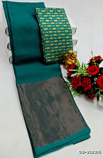 Kubera borderless elite bridal rapier fancy light weight silk type sarees function wear - DARK PINK (1)