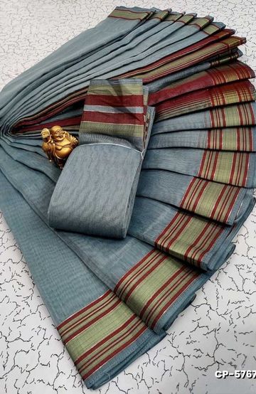 Handloom Khadi Cotton Saree With Hand Painted  Work - YELLOW