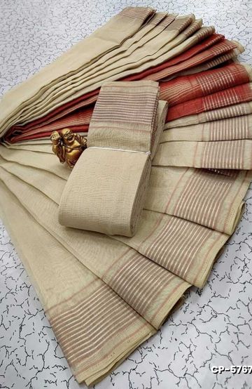 Dailywear cotton sarees premium look lightweight comfortable wear - YELLOW COLOR (5)