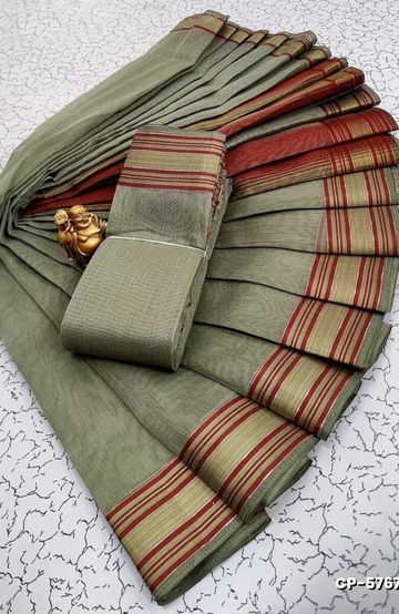 Dailywear cotton sarees premium look lightweight comfortable wear - BROWN (2)