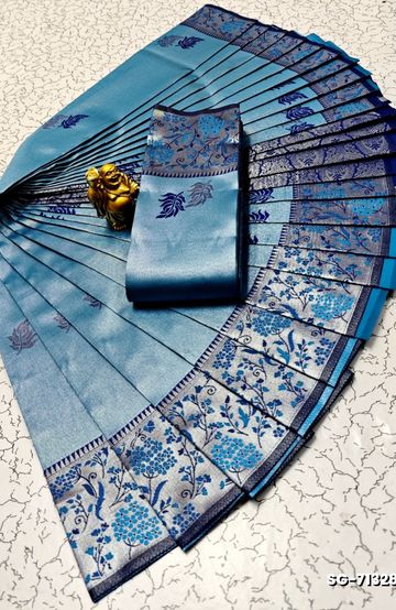 TRENDING KERALA SPECIAL FULL WORK EMBOSSED DIGITAL PRINTING TISSUE SAREE COLLECTIONS - PETCH (5)