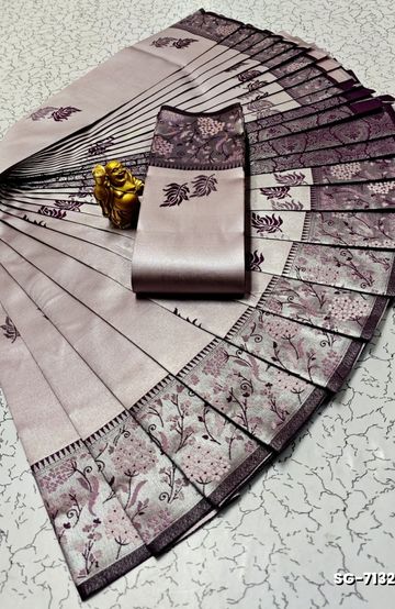 BRIDAL SILK GOLD SILVAR AND COPPER ZARI WEAVE AND WEDDING ART SILK SAREES - TUQUOISE (4)