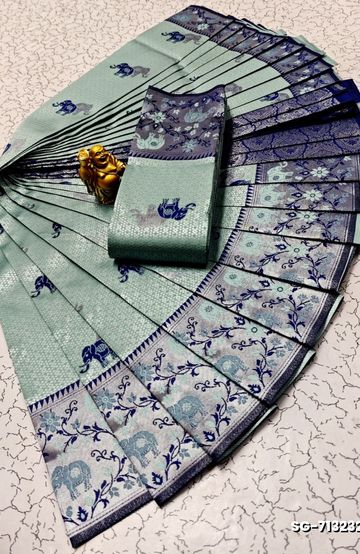 Dailywear cotton sarees premium look lightweight comfortable wear - PEACOCK GREEN (1)