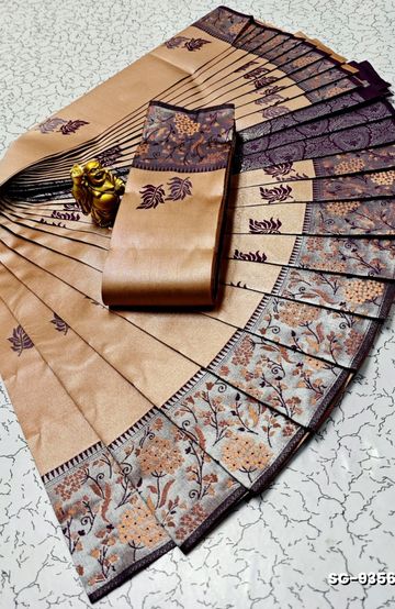 Dailywear cotton sarees all over body leaf designpattern design premium look lightweight comfortable wear - MEHENDHI GREEN