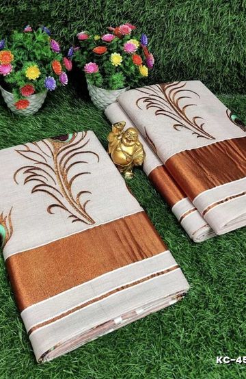BRIDAL SILK GOLD SILVAR AND COPPER ZARI WEAVE AND WEDDING ART SILK SAREES - TUQUOISE (4)