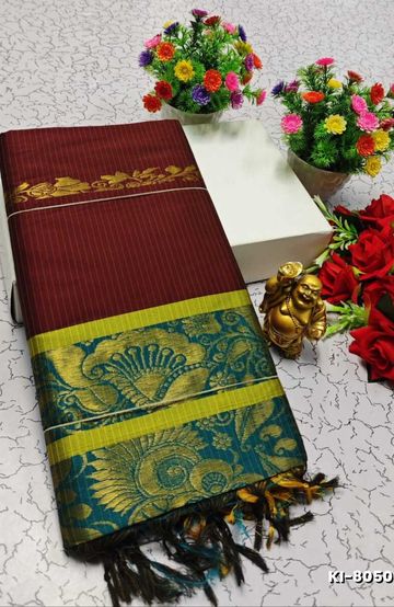 KALYANI SILK TYPE SAREES - MERUN