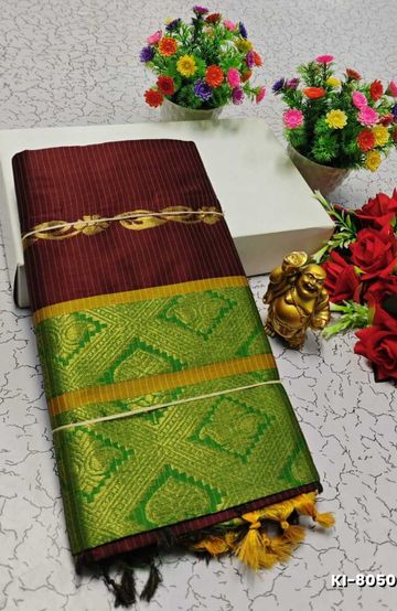 KALYANI SILK TYPE SAREES - MAROON COLOR