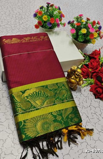 MODERN FANCY SOFT SILK SAREES WITH BUTTA DESIGN - GOLD